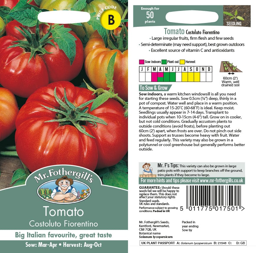 Tomato "Costoluto Fiorentino" Mr.Fothergill's 50 seeds