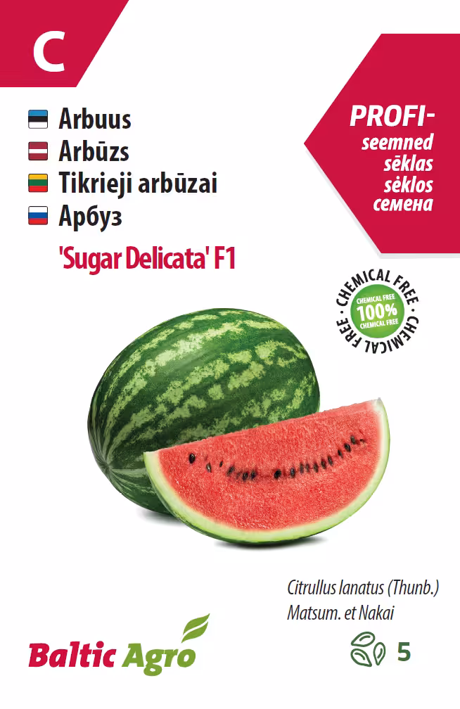 Arbūzas "Sugar Delicata" F1 5 sėklos