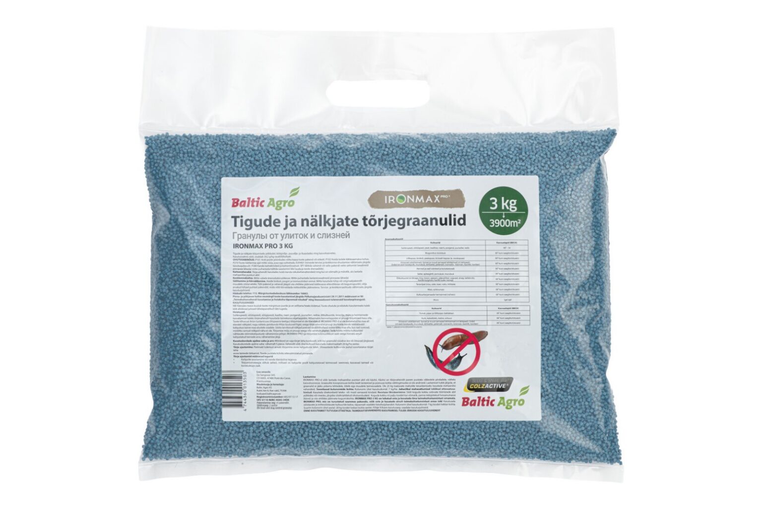 Gliemežu un kailgliemežu apkarošanas granulas Baltic Agro 3kg