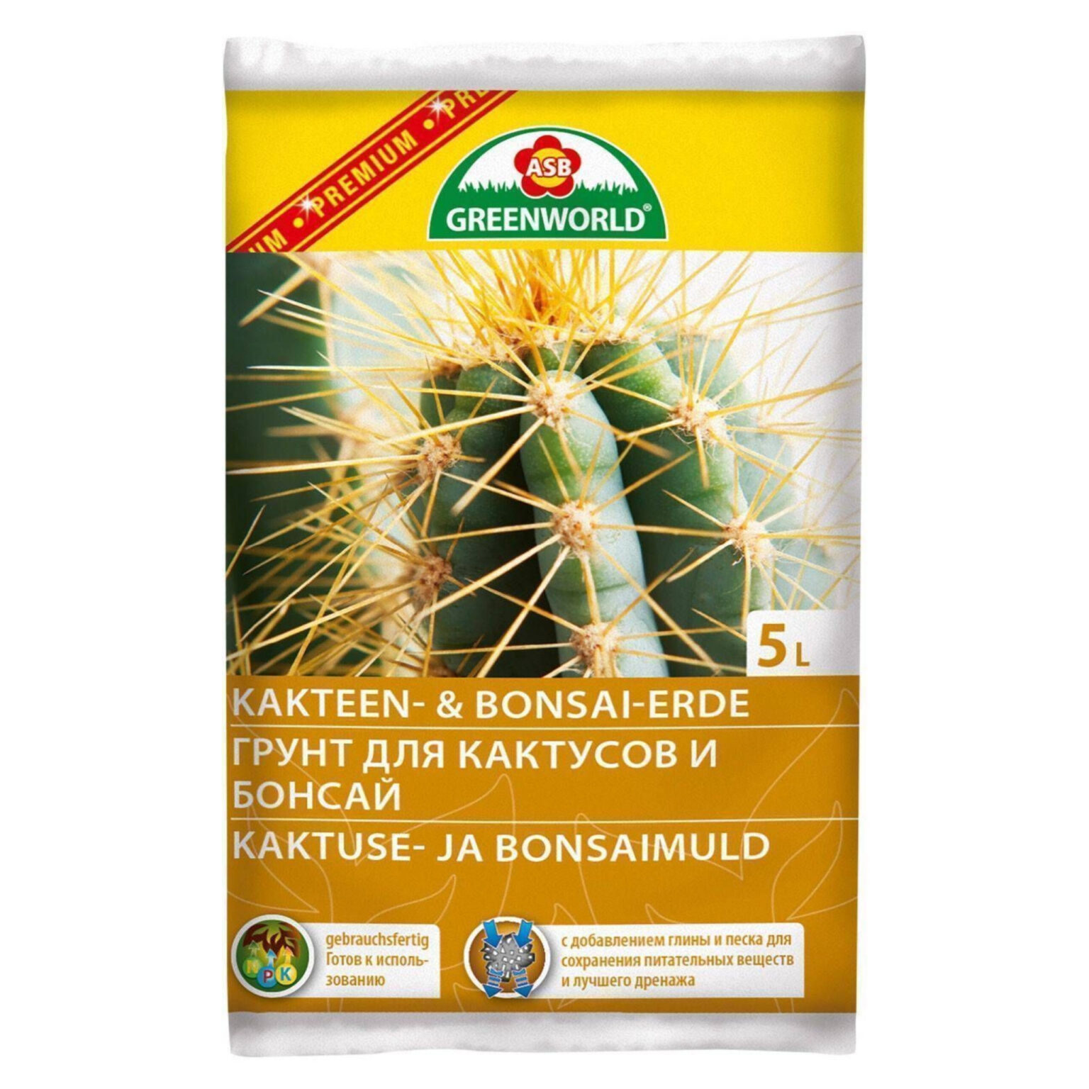GREENWORLD kaktuse ja bonsaimuld 5 l