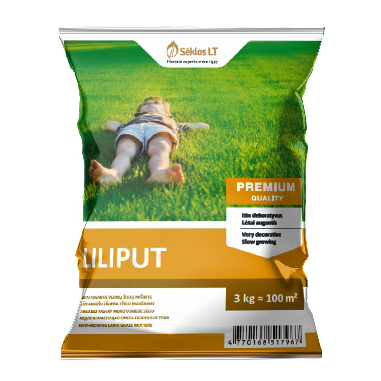 Смесь газонных трав "Liliput", 3 кг, Sėklos LT
