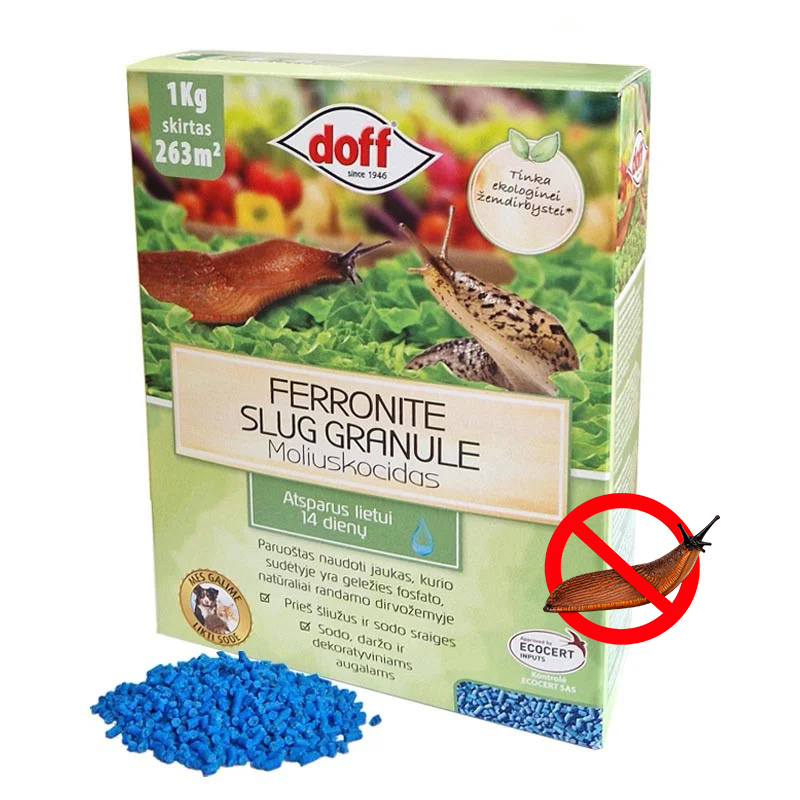 FERRONITE Doff līdzeklis gliemežu un kailgliemežu apkarošanai 1 kg