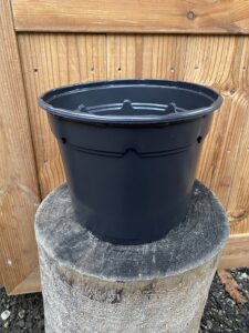 Apaļš melns pods 17 cm 2 l