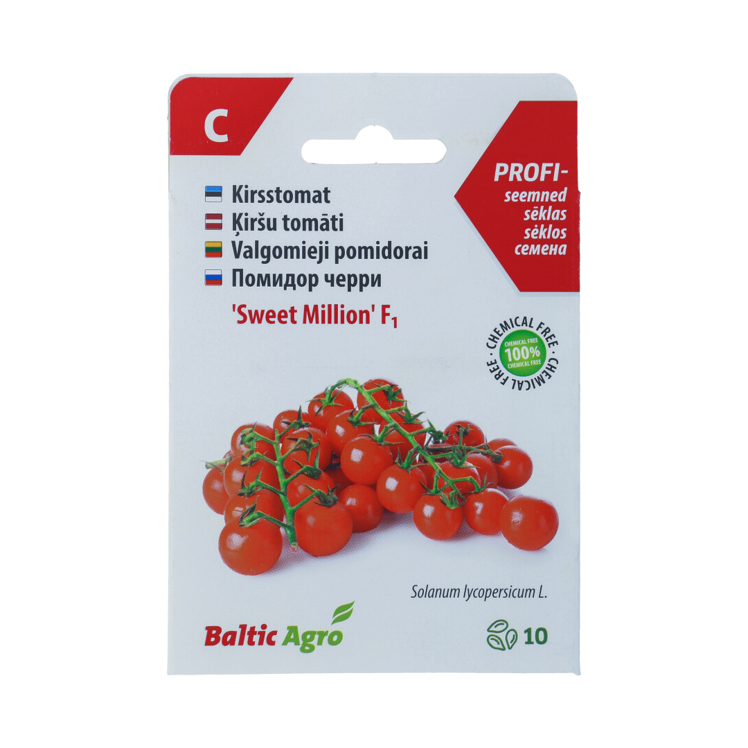 Vyšniniai pomidorai "Sweet Million F1" Baltic Agro 10 sėklų
