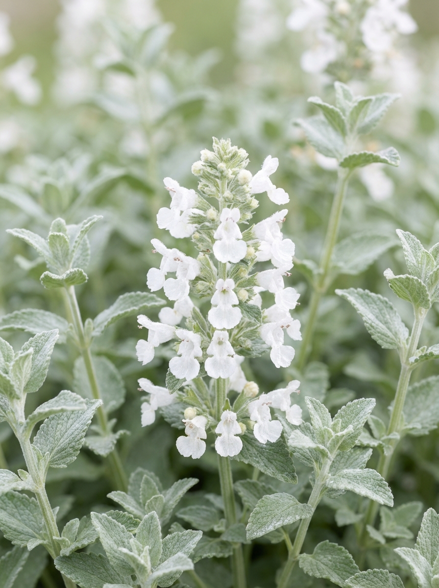 Nepeta racemosa "Snowflake"