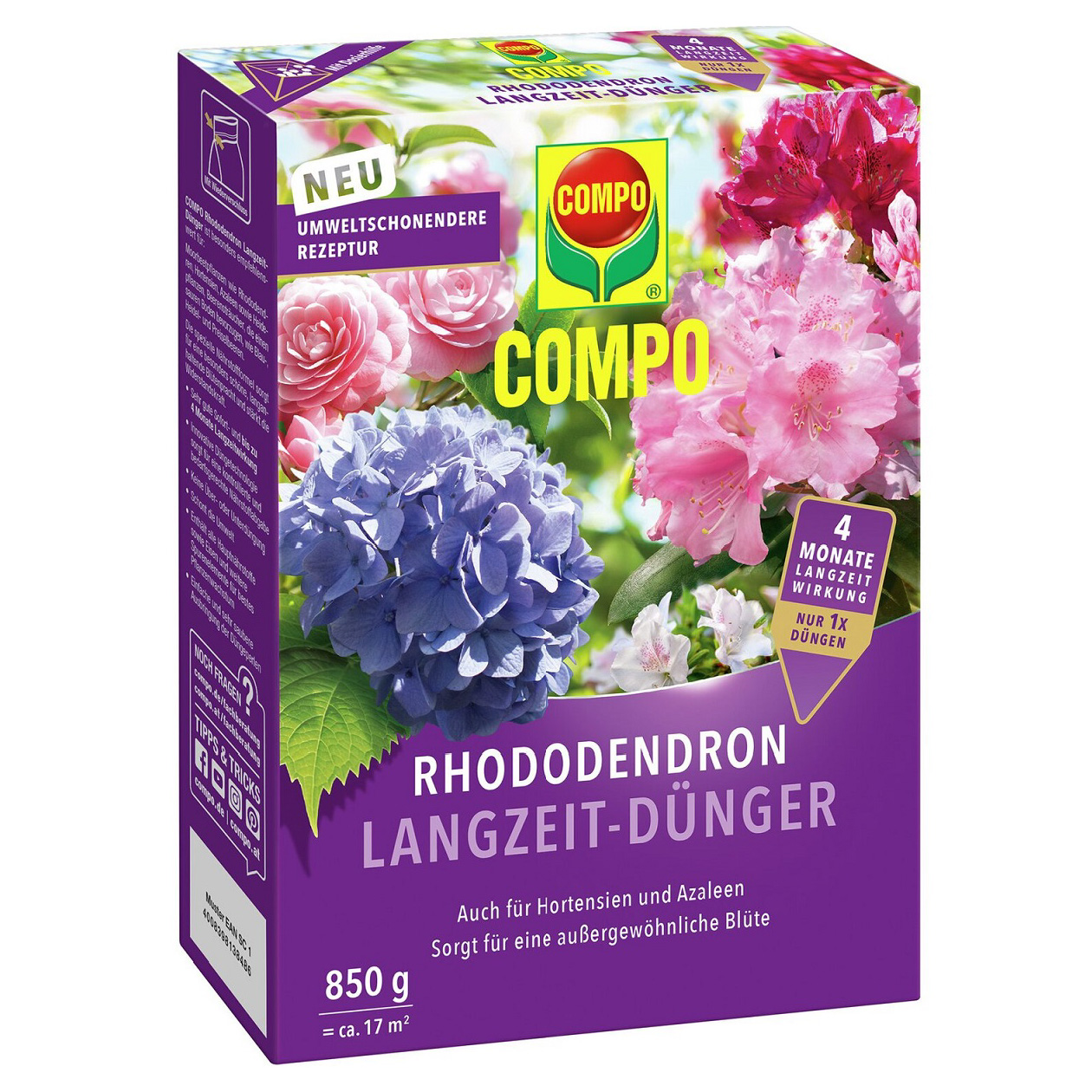 Ilgalaikės trąšos rododendrams Compo 850 g