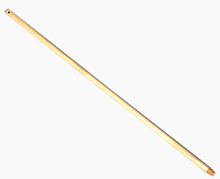 Wooden handle with thread and hanging hole