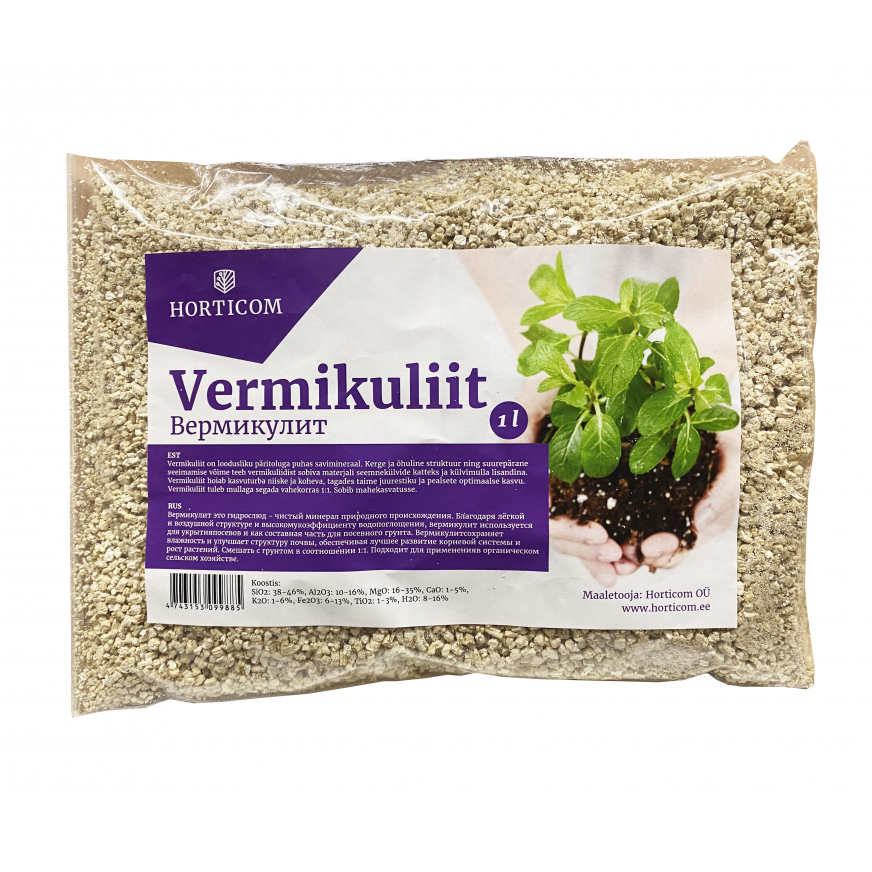 Vermikuliitti Horticom 1L 2-4mm