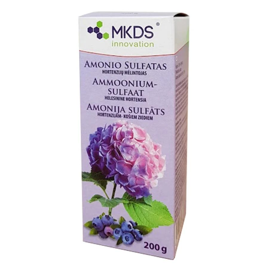 Amonio sulfato šviesiai mėlyna hortenzija MKDS 200 g