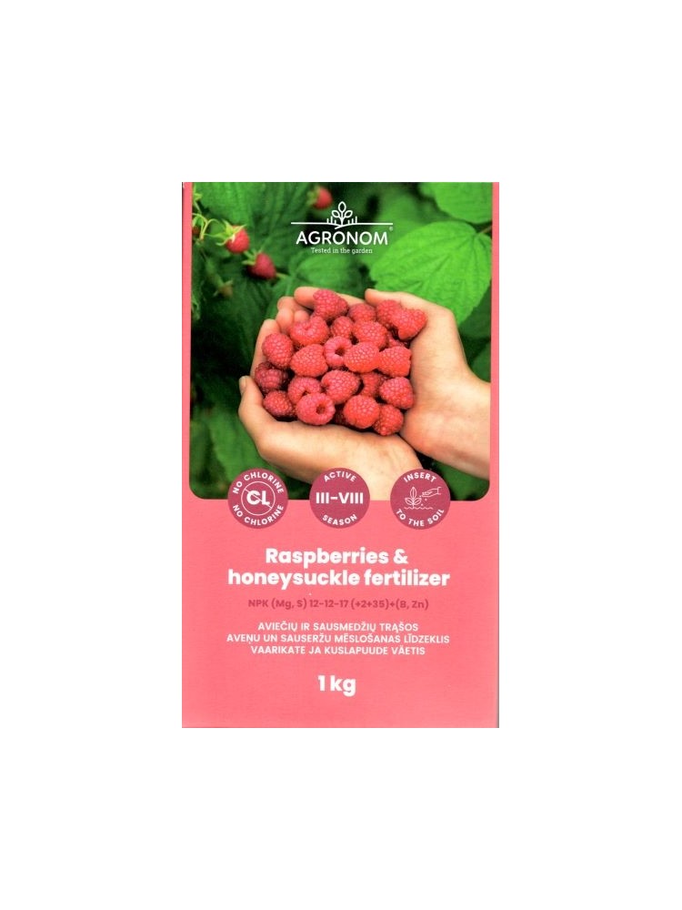 Vadelman ja sinikuusaman lannoite AGRONOM 1 kg