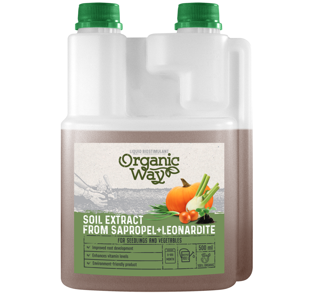 Biostimulant from sapropelite and leonardite Organic Way 500 ml