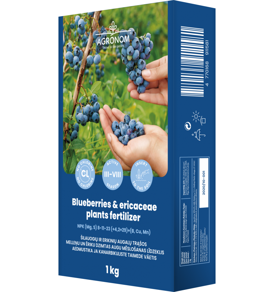 Aedmustika ja kanabrikuliste taimede väetis AGRONOM 1 kg