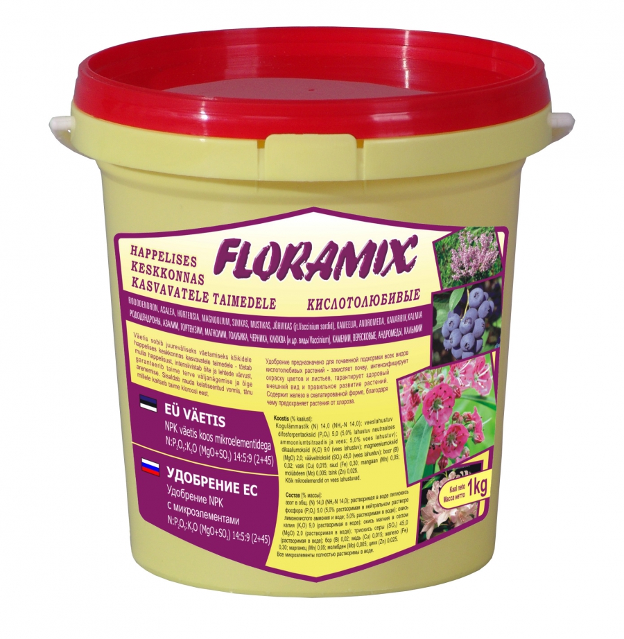 FLORAMIX happelises keskonnas kasvatele taimedele INTERMAG 1 KG