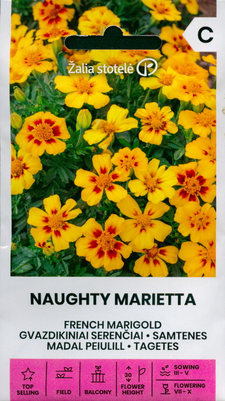 Ranskansamettikukka "Naughty Marietta" Žalia stotele 1 g