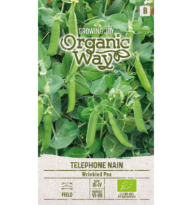 Dārza zirņi "Telephone Nain" Organic Way 8 g