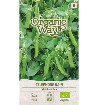 Garden pea "Telephone Nain" Organic Way 8 g