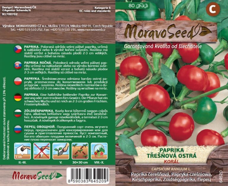 Hot pepper "Koral" Moravo Seed 80 seeds