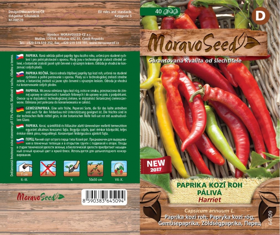 Paprika "Harriet" Moravo Seed 40 s.