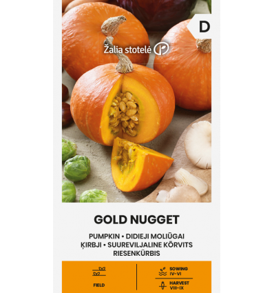 Lielaugļu ķirbis "Gold Nugget" Žalia stotele 1 g