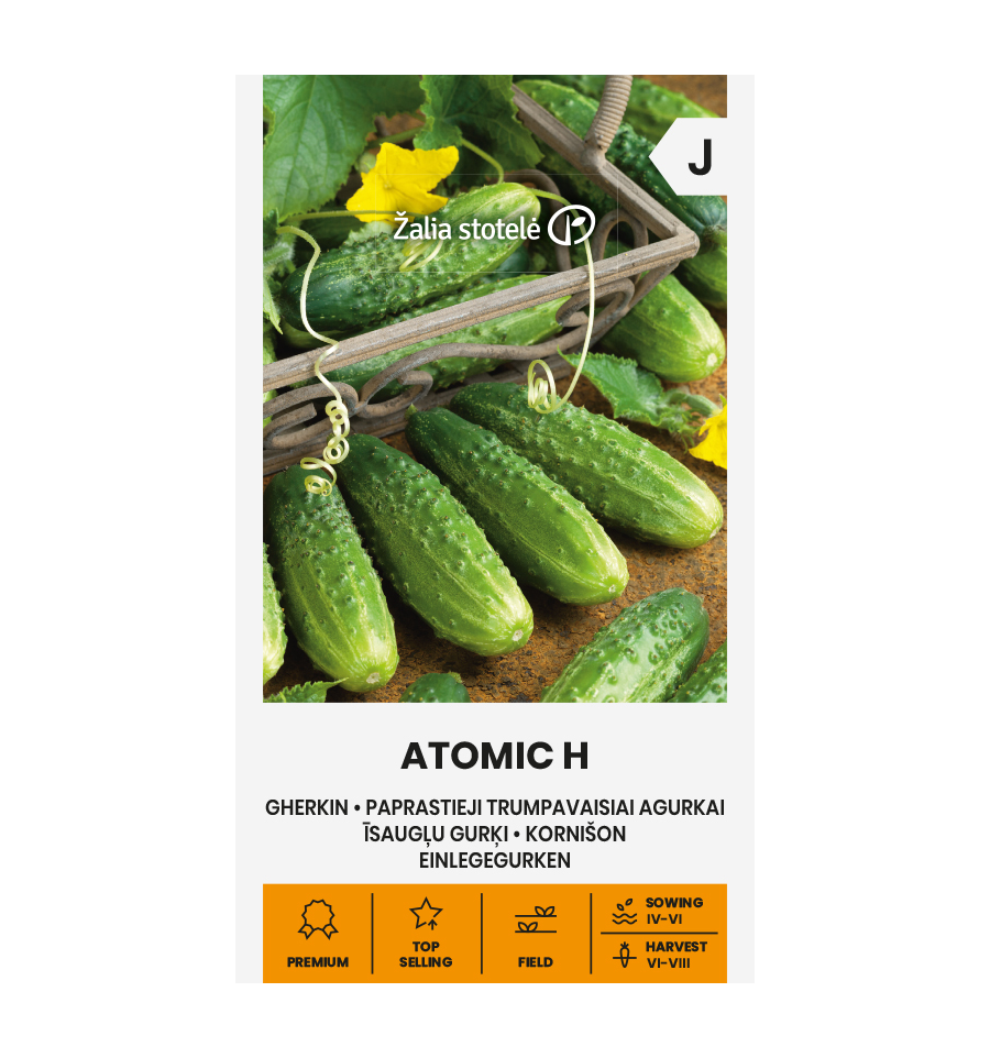 Gurķu kornišoni "Atomic H" Žalia stotele 1 g