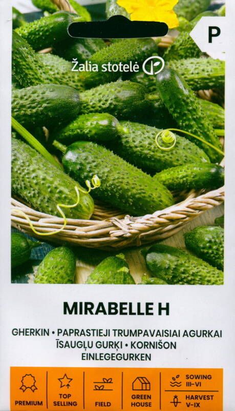 Agurkų kornišonas "Mirabelle H" Žalia stotele 0,4 g