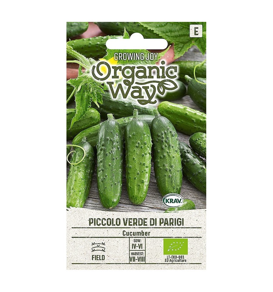 Gurķis "Piccolo Verde di Parigi" Organic Way 0,5 g