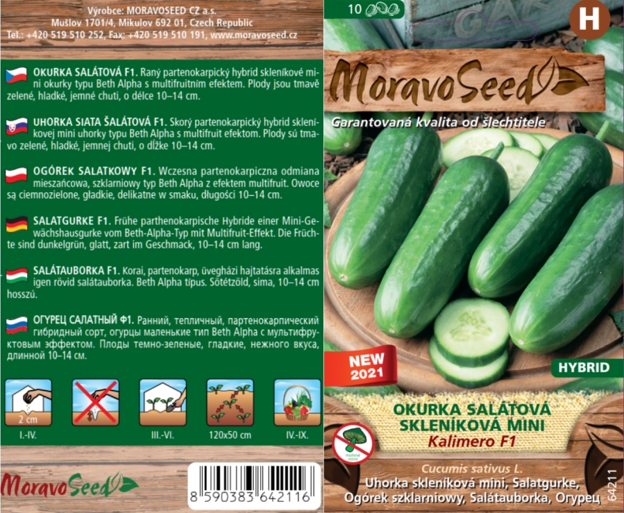 Gurķis "Kalimero F1" Moravo Seed 10 sēklas