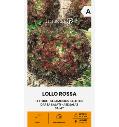 Салат "Lollo Rossa", 1 г, Žalia stotelė