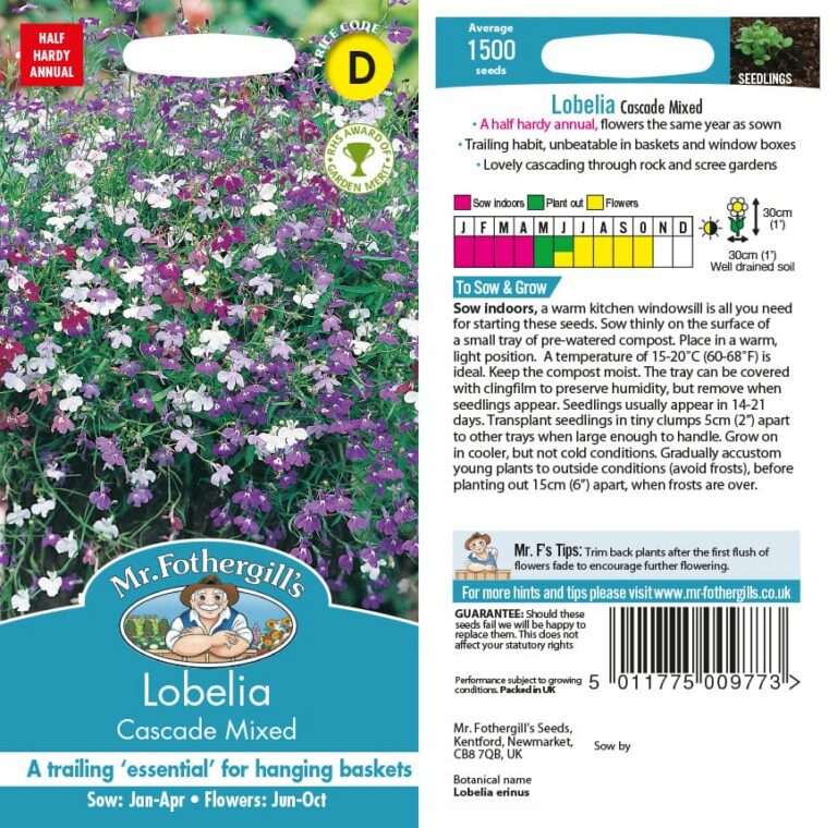 Lobeelia "Cascade Mixed" Mr.Fothergill's 1500 s.