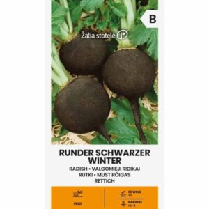 Black radish "Runder Schwarzer Winter" Žalia stotele 2 g