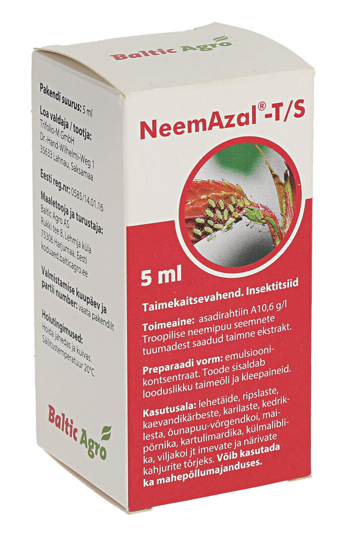 Plant protection product NeemAzal-T/S 5 ml