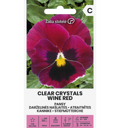 Tarhaorvokki "Clear Crystals Wine Red" Žalia stotele 0,3 g