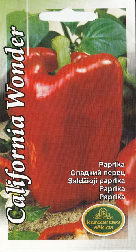 Paprika California Wonde (sarkanā) 0,5