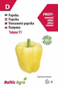 Paprika "Salana F1" Baltic Agro 6 s.