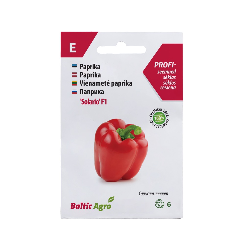 Paprika "Solario F1" Baltic Agro 6 siementä