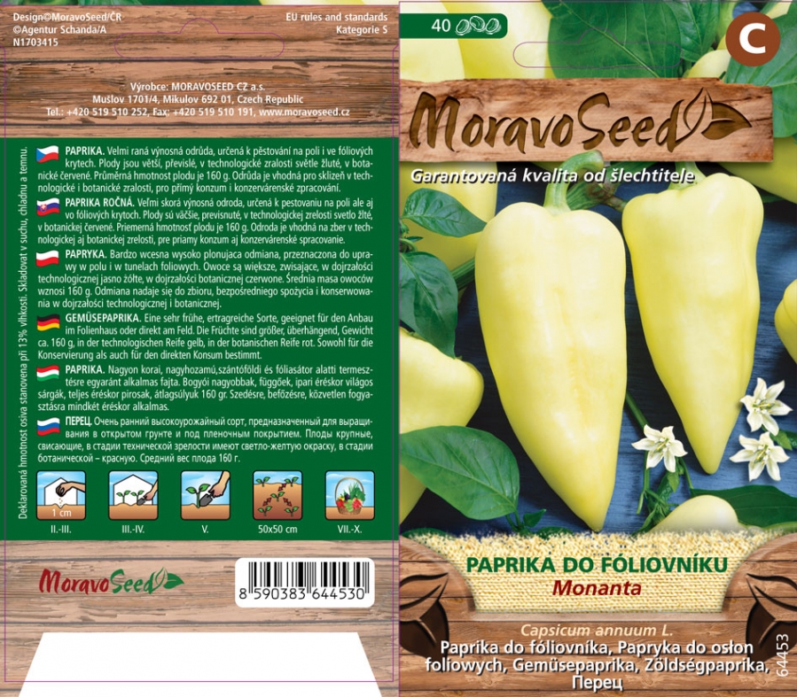Sweet pepper "Monsanto" Moravo Seed 30 seeds