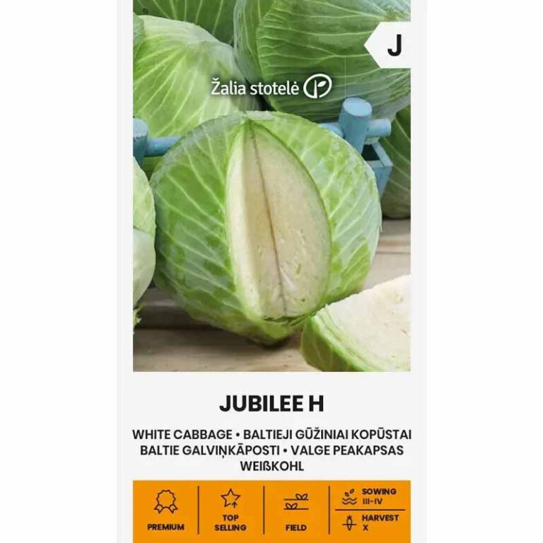 Valge peakapsas "Jubilee H" Žalia stotele 0,1 g