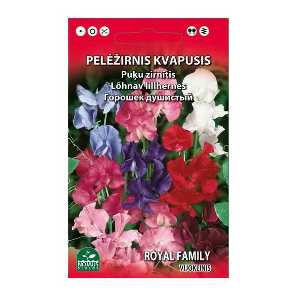 Душистый горошек Lathyrus odoratus "Royal Family", семена Nojaus 2 г