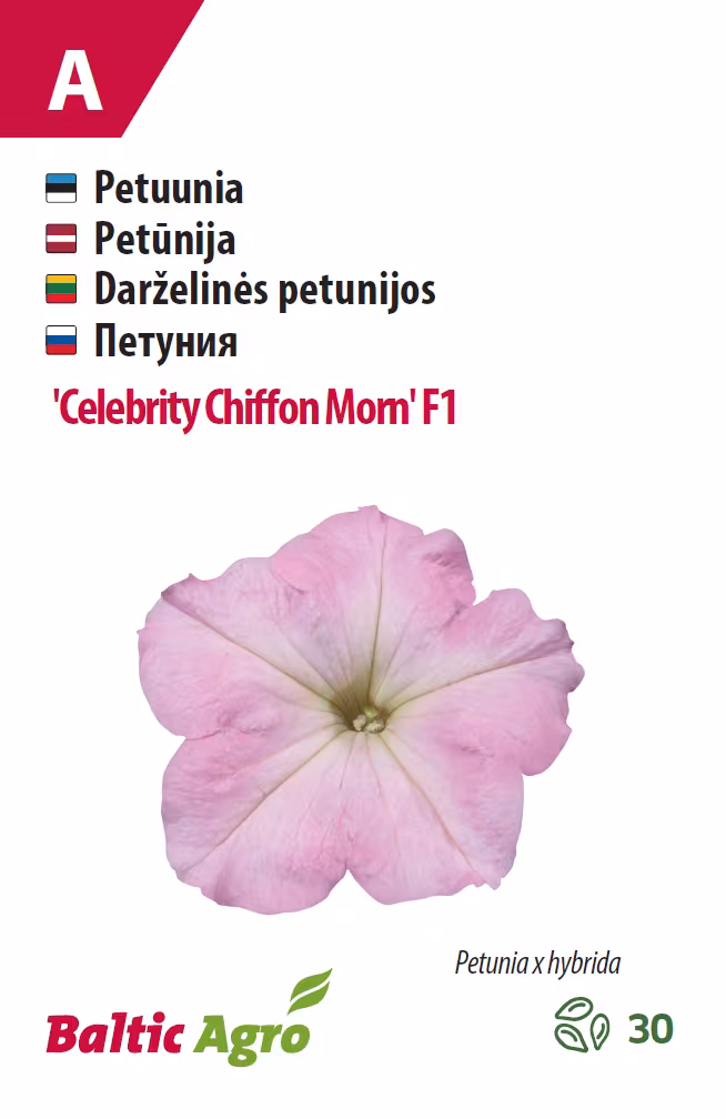 Петуния "Celebrity Chiffon Mom" F1 Baltic Agro 30 семян.
