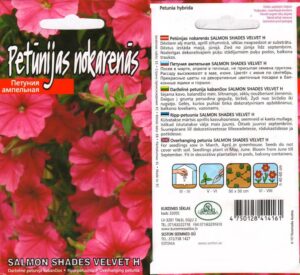 Ripp-petuunia "Salmon Shades Velvet F1" KURZEMES SĒKLAS 15 s