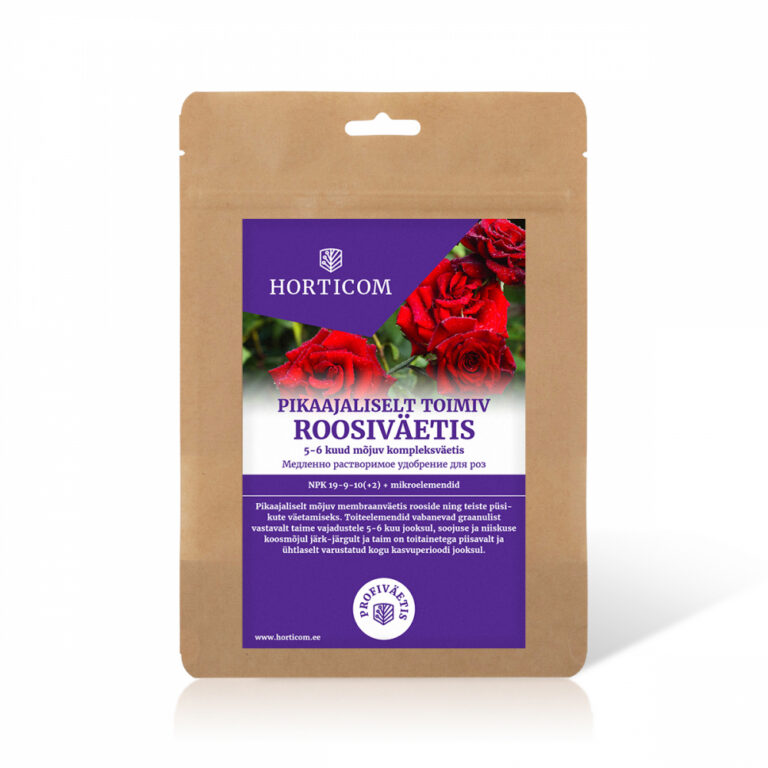 Pikaajaliselt toimiv roosiväetis HORTICOM 750 g