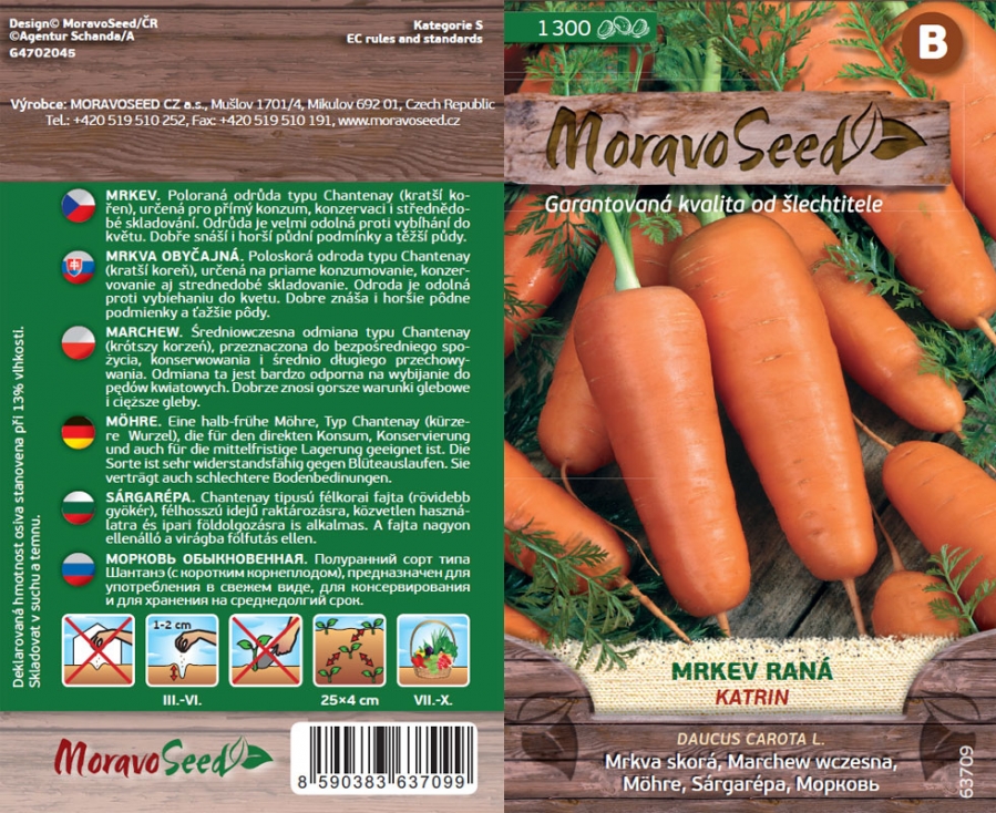 Burkāni "Katrin" Moravo Seed 2 g