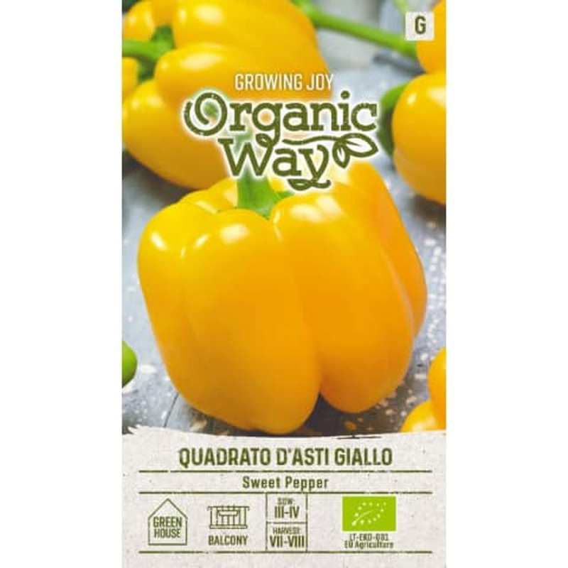 Paprika "Quadrato d'Asti Giallo" Organic Way 0,2 g