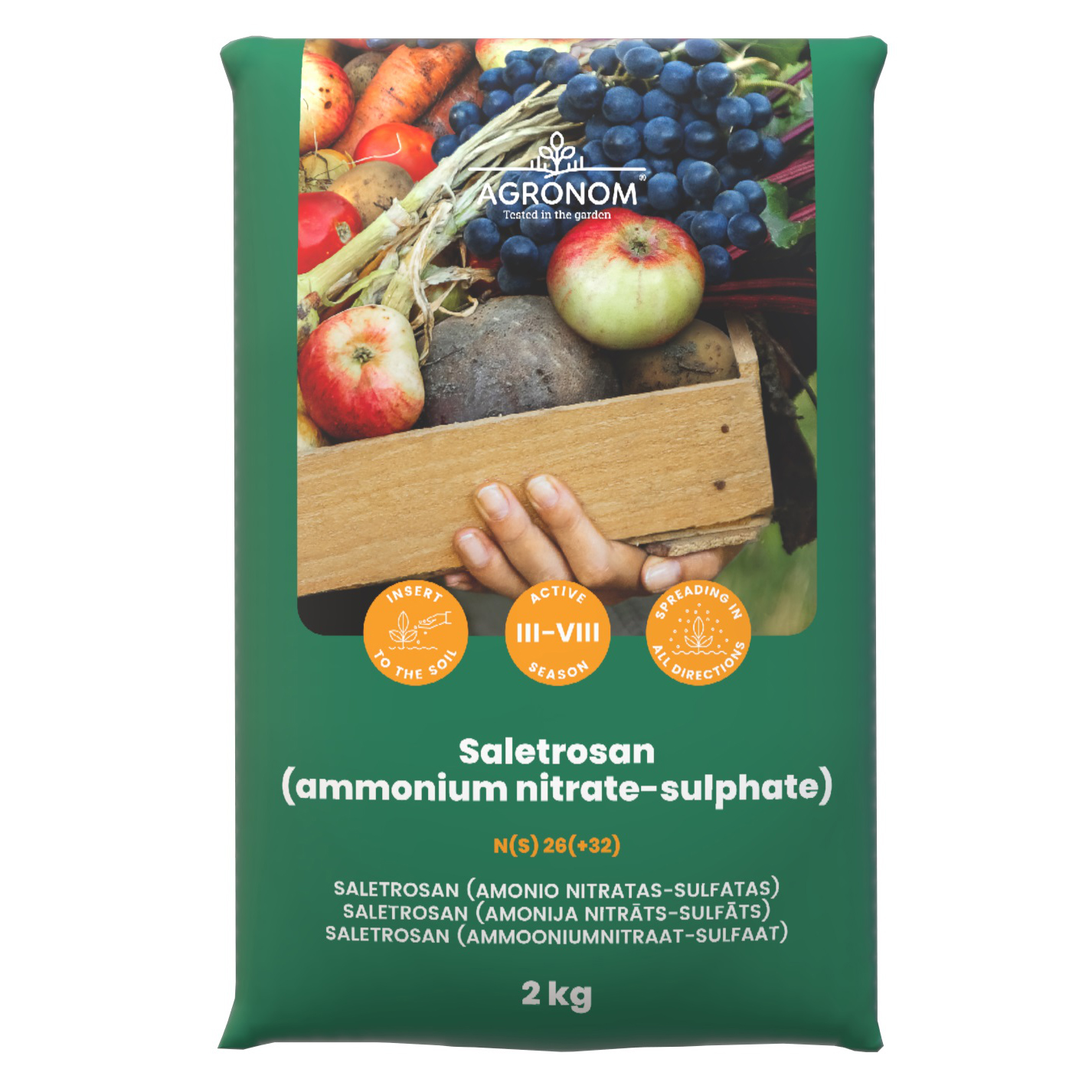 Азотное удобрение «Saletrosan», 2 кг, AGRONOM