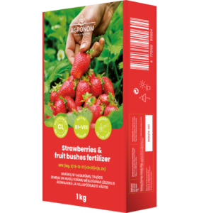 Maasikate ja viljapuude lahustuv väetis AGRONOM 1 kg