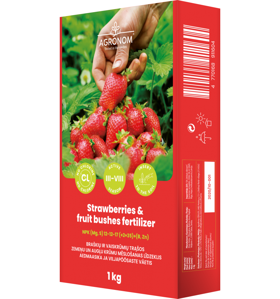 AGRONOM liukeneva lannoite mansikoille ja hedelmäpuille 1 kg
