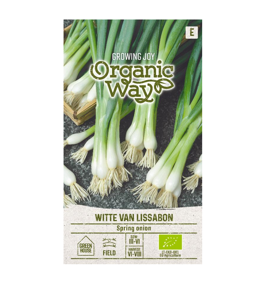 Lociņi Allium cepa "Witte van Lissabon" sēklas, Organic Way 1,5 g
