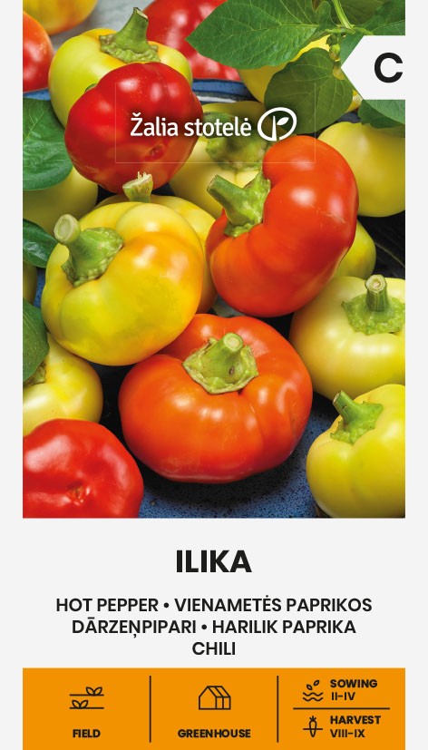 Chilli pepper "Ilika" Žalia stotele 0.1 g