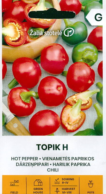 Tšillipaprika "Topik H" Žalia stotele 0,1 g