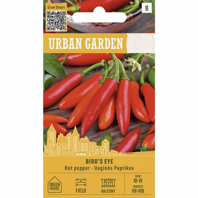 Tšillipaprika "Bird's Eye" URBAN GARDEN 0,1 g